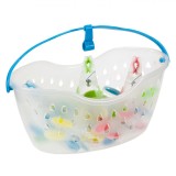 Set Coșuleț cu C&acirc;rlige Rufe, Oval, 20 Bucăți, Multicolor, Plastic, 23x12x12cm, Oem