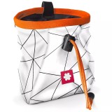 Saculet Magneziu Alpinism Ocun Lucky White/Orange, Curea Inclusa, Suport Perie, Bumbac