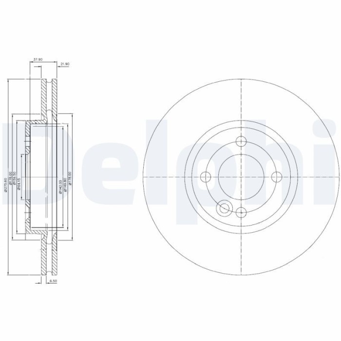 DELPHI BG3661C Disc frana