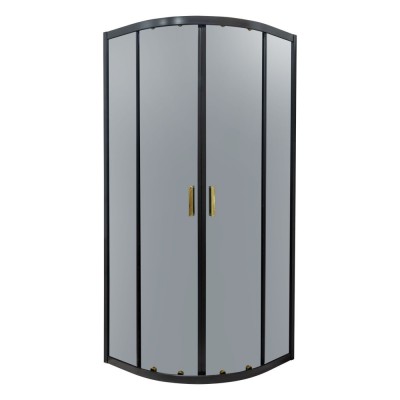 Cabină de duș curbată Tiara Gold 80 fără cădiță foto