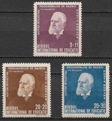 ROM&amp;Acirc;NIA 1942 - LP 147 - TITU MAIORESCU - MNH foto