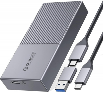 Carcasă SSD M.2 NVME modernizată ORICO 40Gbps PCIe3.0x4 USB C adaptor, aluminiu foto