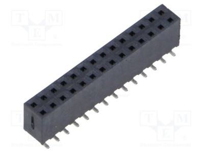 Conector şiruri pini mamă PIN 28 2mm aurit THT soclu drept SAMTEC foto