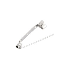 Baza metalica pentru brosa Crisalida, dimensiuni 5 x 34 mm, Argintiu