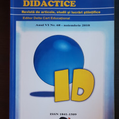 Inițiative didactice. Revistă de studii și lucrări științifice, Nr. 68, 2010