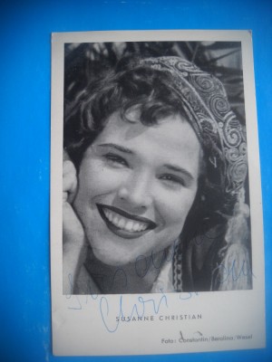 HOPCT 1607 SUSANNE CHRISTIAN -GERMANIA -ACTORI/ARTISTI-AUTOGRAF-CIRCULATA foto