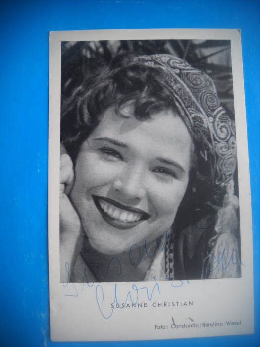 HOPCT 1607 SUSANNE CHRISTIAN -GERMANIA -ACTORI/ARTISTI-AUTOGRAF-CIRCULATA