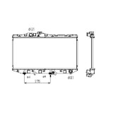 Radiator racire Toyota Camry 10.1986-06.1991 Motor 1, 8 64kw; 2, 0 94kw Benzina, tip climatizare Cu/fara AC, cutie automata, tip Denso, diametru intr