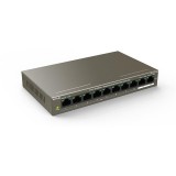 Switch TEF1110P 8 porturi Fast Ethernet + 2 porturi Gigabit PoE, Tenda