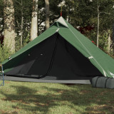 Cort de camping 1 persoane, verde, 255x153x130 cm, tafta 185T GartenMobel Dekor, vidaXL