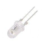LED 5mm albastru 7000-8400mcd 90&deg; convex pentru iluminat decorativ