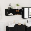 VidaXL Dulap de perete de baie, negru, 80x25x30 cm, lemn prelucrat 860077