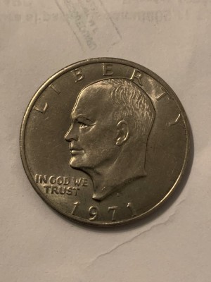 Moneda 1 Dollar 1971 D - Eisenhower Dollar foto