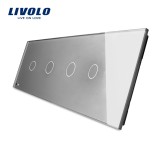Cumpara ieftin Panou 4 intrerupatoare simple cu touch Livolo din sticla SmartElectro IntelligentHouse