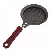 Mini Tigaie Clătite/Ouă Smiley Face, Antiaderentă, Oțel Carbon, Inducție, 12cm