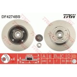 Disc frana Trw DF4274BS, parte montare : Punte spate