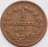 2443 Germania Baden &frac12; Kreuzer 1852 Leopold I km 213, Europa