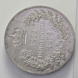 Dublu taler 1872 , argint 37 grame , detalii, luciu