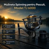 Mulineta Spinning pentru Pescuit, Model TJ 6000