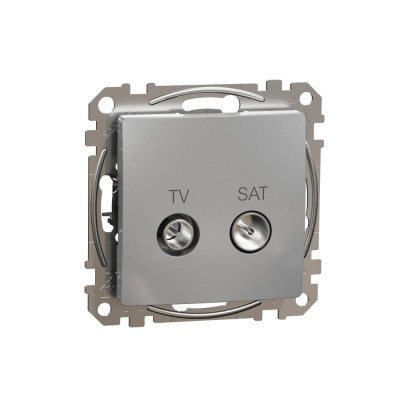 Priza TV SAT trecere 7 dB Schneider Sedna aluminiu SDD113474S foto