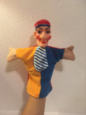 *Marioneta teatru de papusi, papusa manuala, clovn claun clown arlechin bufon foto