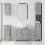 Cumpara ieftin Set de dulapuri pentru baie, 4 piese ALKMAAR Sonoma gri