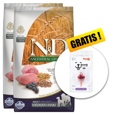 Farmina N&amp;amp;amp;D dog LG ADULT MEDIUM &amp;amp;amp; MAXI Lamb &amp;amp;amp; Blueberry 2 x 12 kg + Arpalit NEO GRATUIT foto