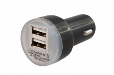 Adaptor bricheta usb cu 2 iesiri 4cars TK94616 foto