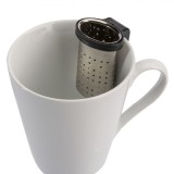 Infuzor Ceai, Metalic, C&acirc;rlig Prindere Cană, Negru, Oem