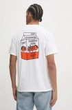 Converse tricou din bumbac barbati, culoarea bej, cu imprimeu, 10026674-A02
