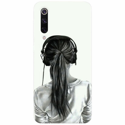 Husa silicon pentru Xiaomi Mi 9, Girl With Headphone foto