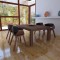 Gossi scaune de bucatarie, 4 buc, crem, lemn curbat &amp; piele ecologica