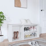 vidaXL Pantofar, alb, 100x35x45 cm, lemn compozit 816920