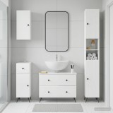 Cumpara ieftin Set de dulapuri pentru baie, 4 piese BREDA Alb foarte lucios