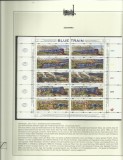AFRICA DE SUD 1997 TRANSPORT TRENURI LOCOMOTIVE PE FILA DE ALBUM MNH