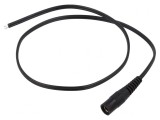 Cablu Alimentare DC 5,5/2,5 Negru 0,5m