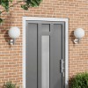 Lampi de perete pentru exterior 2 buc Silver Inox IP44