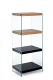 Cumpara ieftin Raft, mdf si sticla, Line, 40x30x100.5 cm