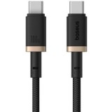 CABLU alimentare si date Baseus Dura, Fast Charging Data Cable pt. smartphone, USB Type-C la USB Type-C 100W, braided, 1m, galben + negru &quot;P10377803U0
