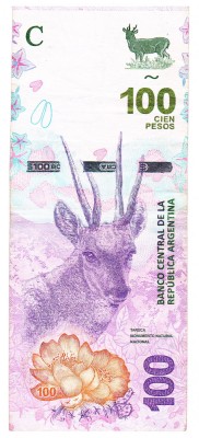Argentina 100 Pesos 2018 P-363a Seria 99490742 foto