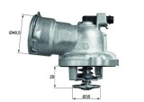 Termostat lichid racire Mercedes C-Class, C-Class T-Model, Clk, Cls, E-Class, E-Class T-Model, Gl-Class, Glk-Class, M-Class Motor 320 CDI 4-matic,