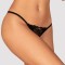 Chilot Serafia crotchless Obsessive, Negru, XS/S