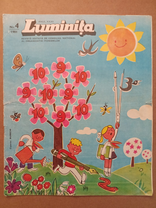 Luminița 1981 Nr. 4 / Movila lui Burcel - benzi desenate de Sandu Florea