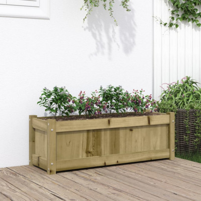 Jardiniera de gradina, 90x31x31 cm, lemn de pin impregnat GartenMobel Dekor foto