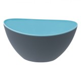 Bol Plastic Gondola, Capacitate 3.5L, Turcoaz și Gri, Oem
