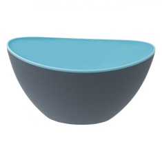Bol Plastic, Gondola, Capacitate 330ml, Culoare Turcoaz Gri, Dimensiuni 11.5x11x5.5cm