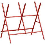 HOMCOM Capră Pliabilă pentru Tăiat Lemne, cu &Icirc;nălțime și Lățime Reglabile, Sarcină 150 kg, Roșu | Aosom Romania