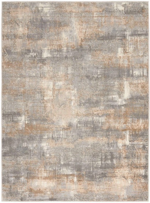 Covor Model Calvin Klein CK951, Gri, Bej, Marime 66 x 114 cm, Modern, Ideal pentru Living, Dormitor, Birou, Sufragerie