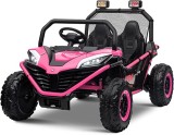 Cumpara ieftin UTV electric pentru 2 copii Kinderauto Dune-Buggy 300W 24V, cu roti MOI, culoare Rose