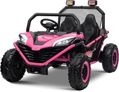UTV electric pentru 2 copii Kinderauto Dune-Buggy 300W 24V, cu roti MOI, culoare Rose foto